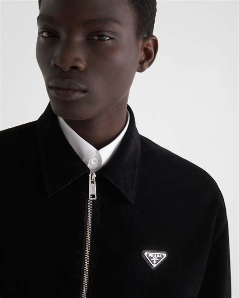 prada velvet blouson|Black Velvet Blouson .